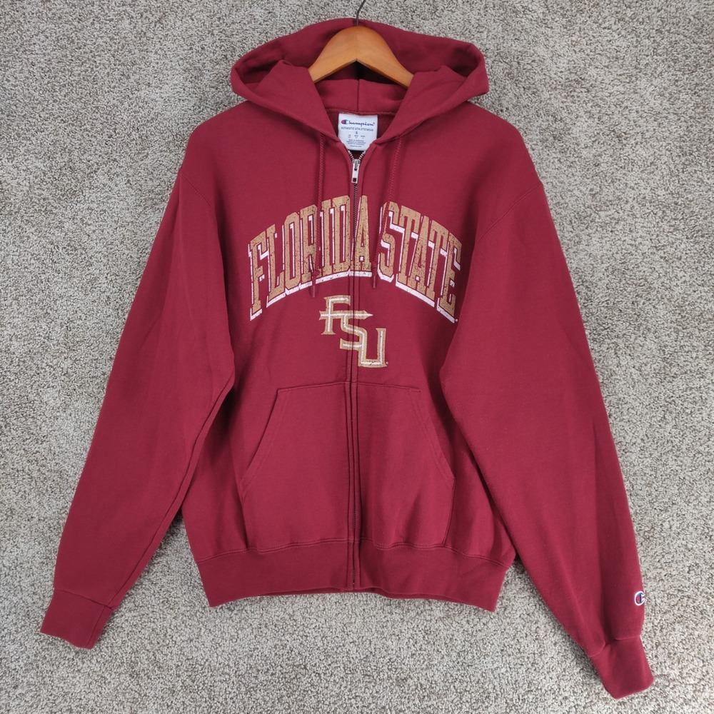 Florida State Hoodie Men Small Full Zip Champion Sweatshirt FSU Seminoles